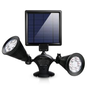 Solar Power Motion  Spotlights 2000lm Security w/ Dual Head