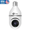 1080P Wireless E26 Bulb Cam WiFi Security Smart IP  Night Vis