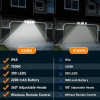 300 LED Motion Sensor Outdoor Lights 5 Heads 360  Adj. 2Pack