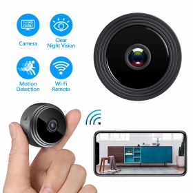 Compact Indoor  Smart Security Cam 1080HD Video Night Vision (Color: White with 64G SDcard)